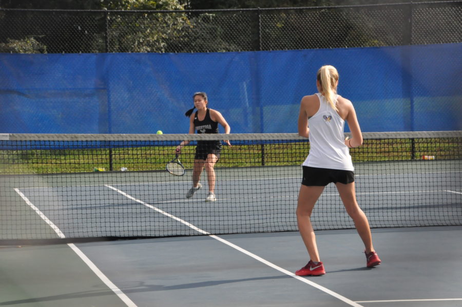 Girls Varsity Tennis triumphs against Mount Saint Josephs Academy