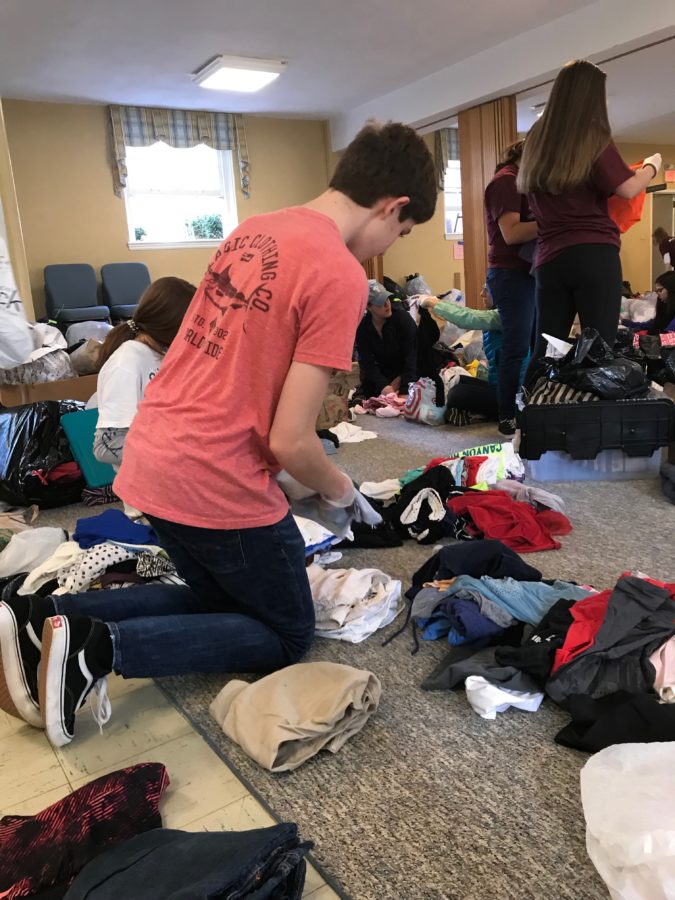 Stoga students help out at T&E Care kids clothing event