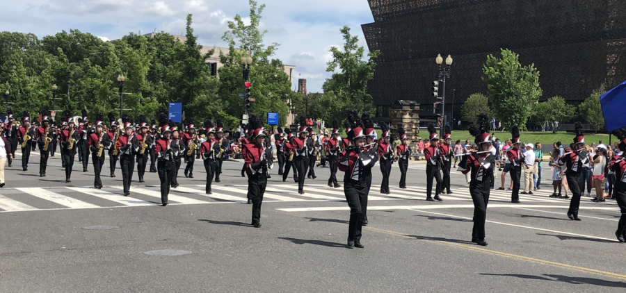 Marching in memory: marching band performs for Memorial Day observation in Washington, D.C.