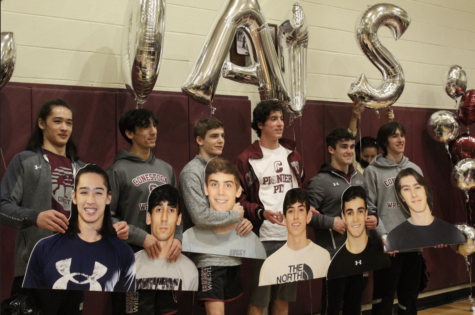 Pins and points: Wrestling team dominates Penncrest at Senior Night meet
