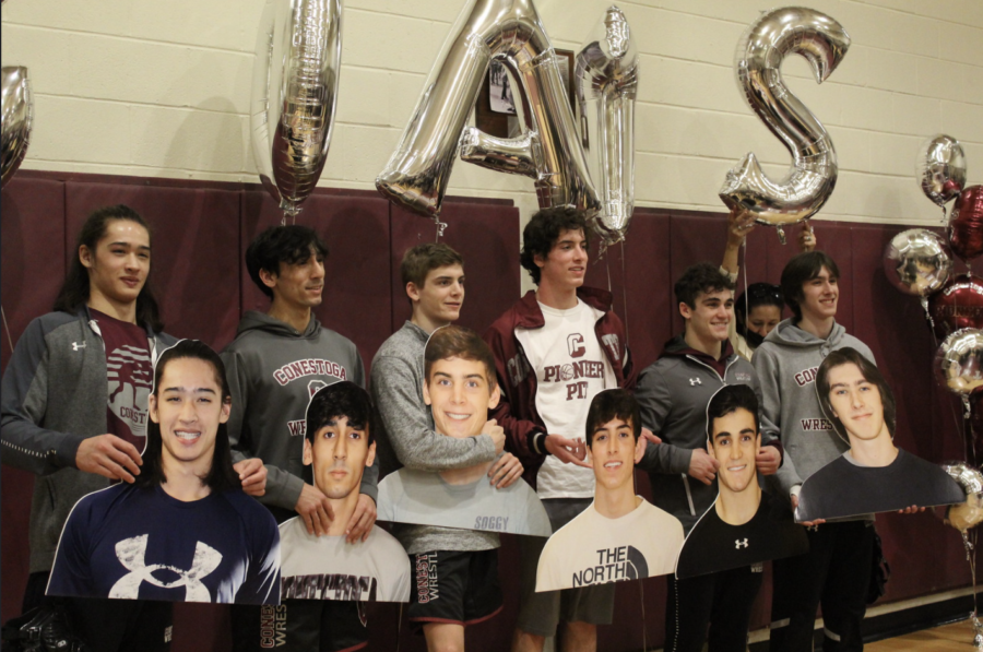 Pins+and+points%3A+Wrestling+team+dominates+Penncrest+at+Senior+Night+meet