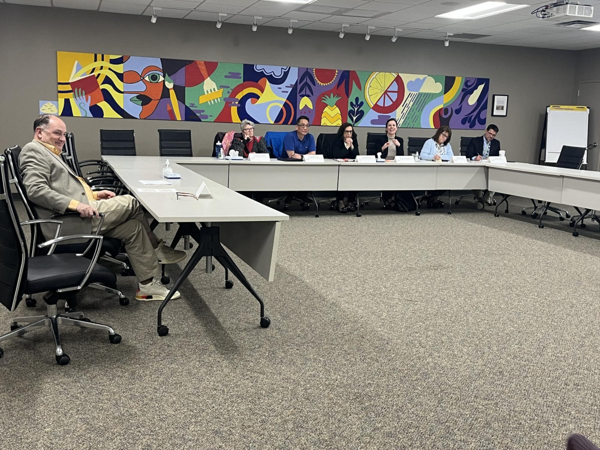 Redrawing boundaries: The Ad Hoc Redistricting Committee discusses future plans to move forward with the redistricting process. The school board decided to create this committee to prepare for the opening of Bear Hill Elementary School. 