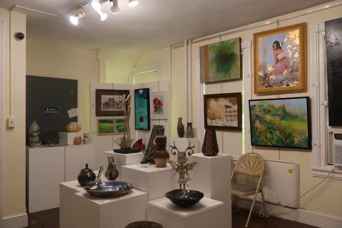 Mixed media masterpieces: Artwork ranging from sculptures to watercolor pieces from the Yellow Springs Art Show sit in the museum’s gallery. The museum recognized more than 4,500 pieces of art by 220 artists during the art show, which lasted from April 26 to May 11 in the Lincoln Building.