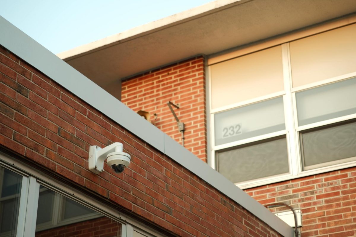 Security system: A camera at Conestoga overlooks the school grounds. On Aug. 28, local law enforcement responded to a bomb threat directed at Conestoga.