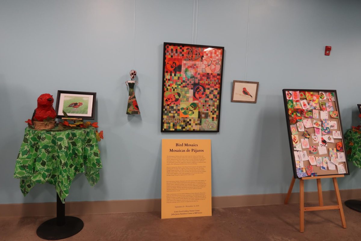 Feathered Focus: Mosaics, sculptures and collaborative artworks fill the gallery at the John James Audubon Center’s exhibit. The exhibit was on display from Sept. 21 to Nov. 16.