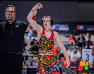 Worthy winner: Freshman Walker Martin wins his last match in a bracket of 64 wrestlers to win the 52kg 15U Greco-Roman wrestling U.S. Open Championship. His first-place finish qualified him to represent the United States for the Pan American Games hosted in Mexico City, Mexico from July 23–26.